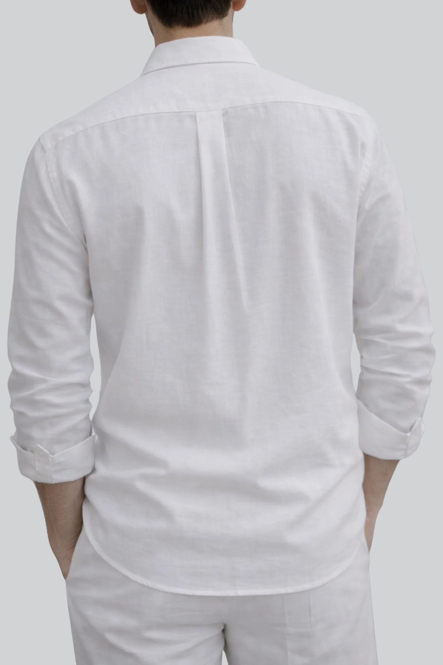 LINEN SHIRT | ASH WHITE