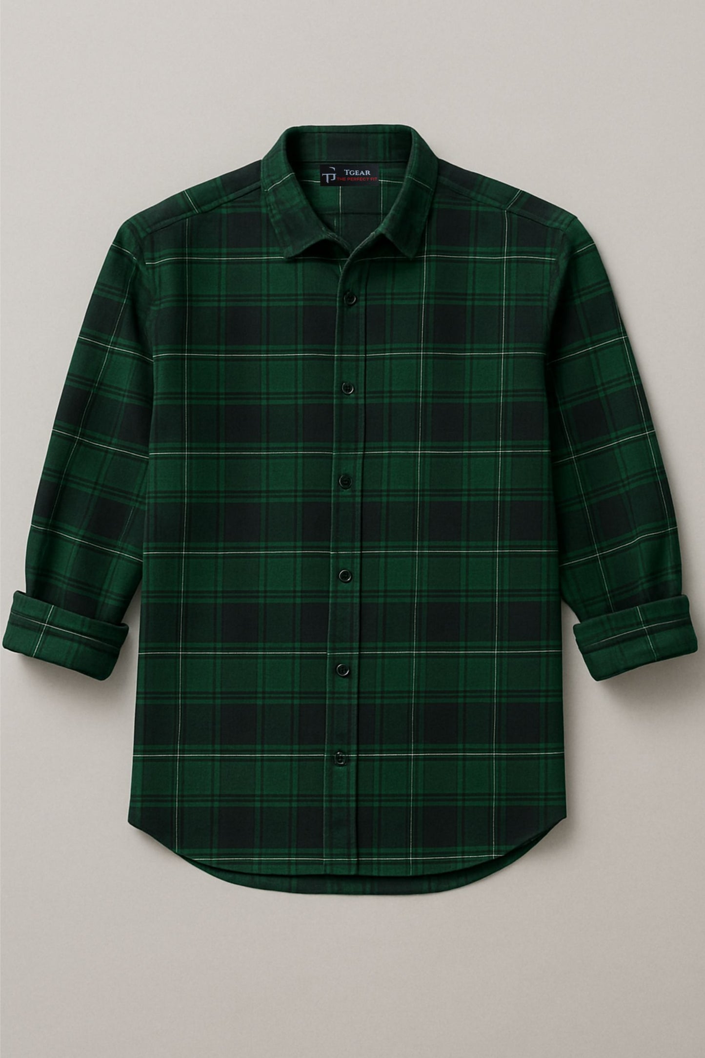 CHECKERED SHIRT | GREEN / BLACK