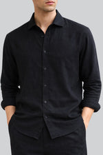 LINEN SHIRT | BLACK