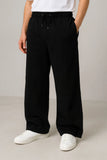WIDE LEG BAGGY TROUSERS | BLACK