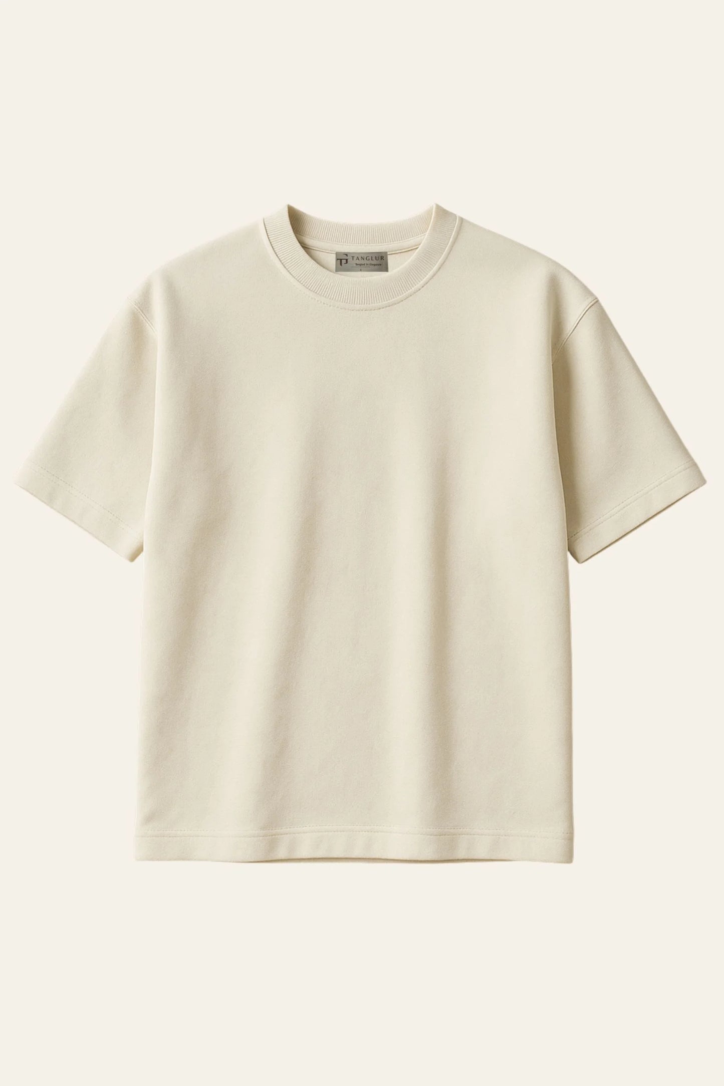 HEAVY GSM DROP SHOULDER TEE | CREAM
