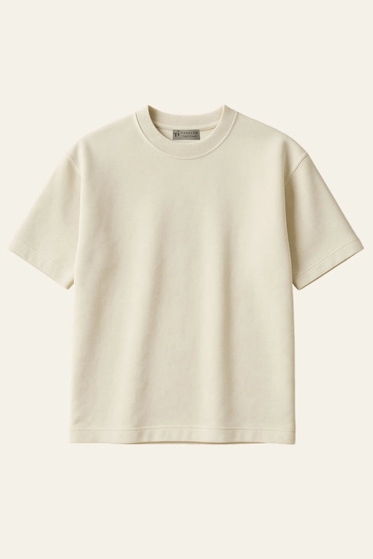 HEAVY GSM DROP SHOULDER TEE | CREAM