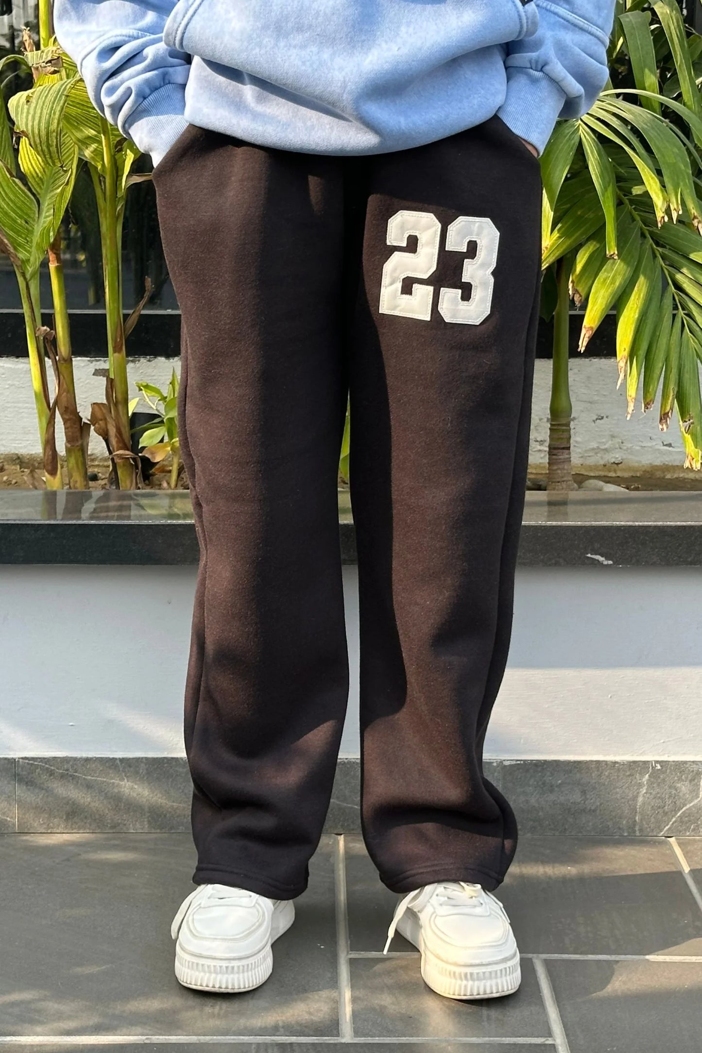 23 WIDE LEG BAGGY SWEATPANTS | BLACK