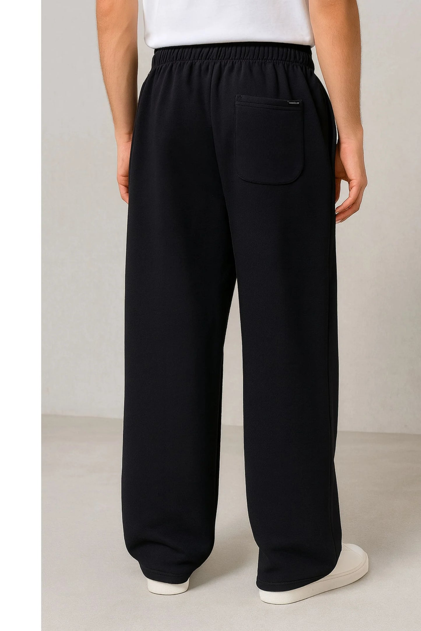 WIDE LEG BAGGY TROUSERS | BLACK