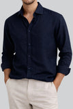 LINEN SHIRT | NAVY