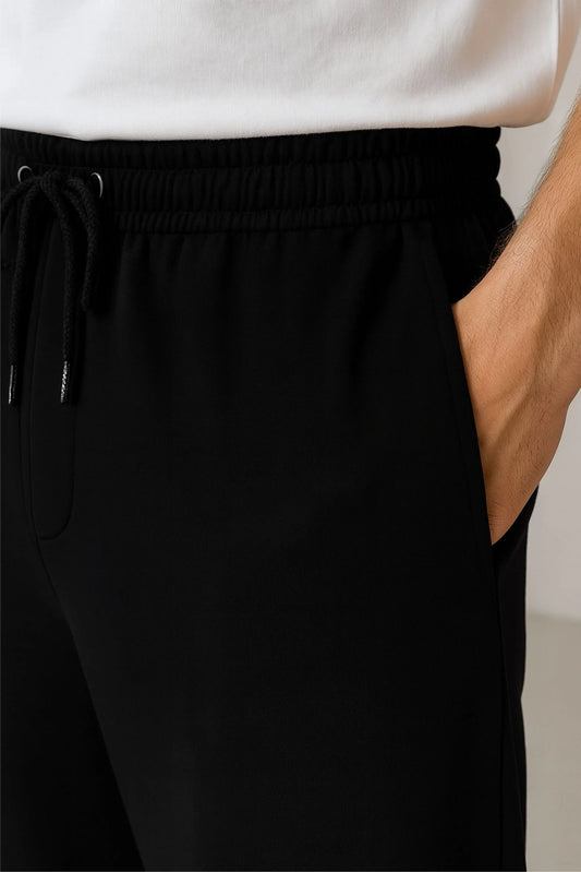 WIDE LEG BAGGY TROUSERS | BLACK