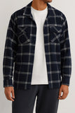 FLANNEL CHECKERED SHACKET | NAVY