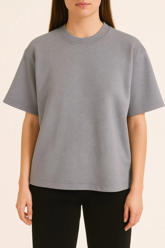 HEAVY GSM DROP SHOULDER TEE | SMOKE GREY