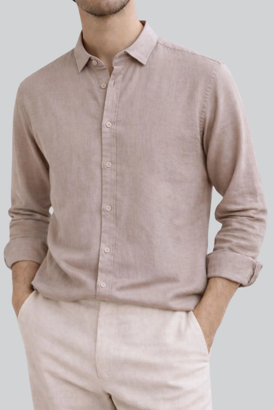 LINEN SHIRT | DUST PINK