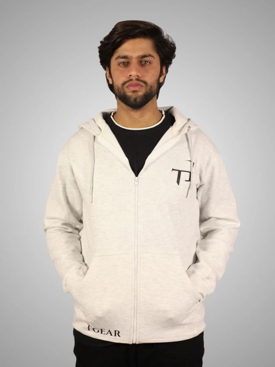 TG ZIPPER HOODIE | ASH GREY
