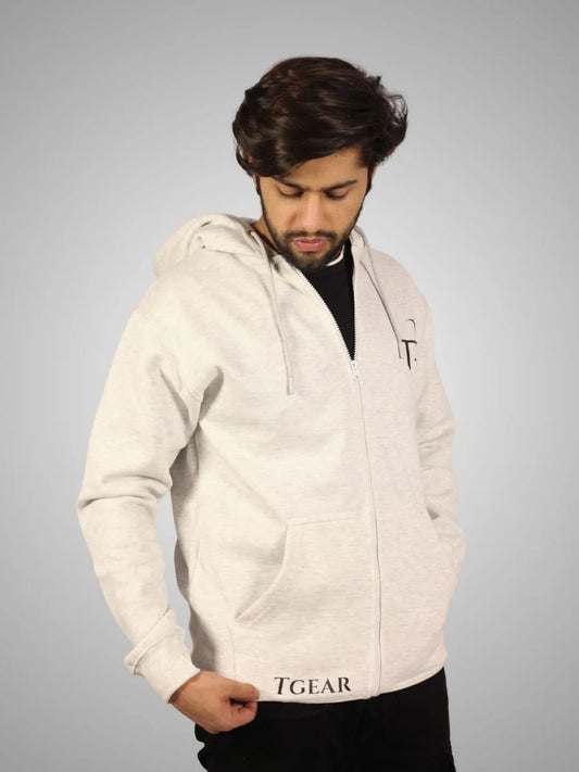 TG ZIPPER HOODIE | ASH GREY